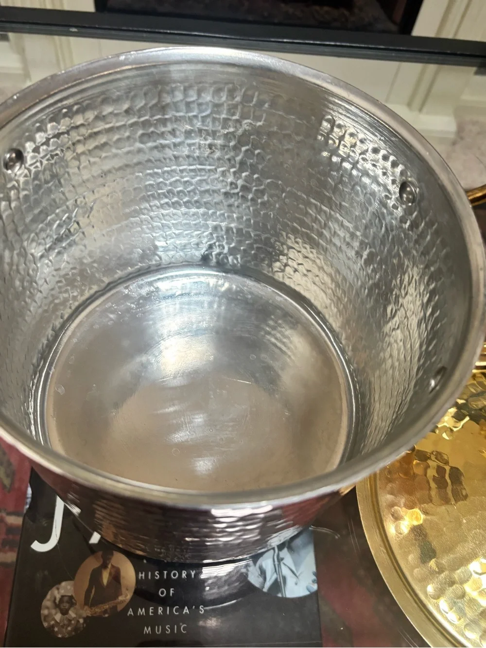 🍯NEW P•TAL Handcrafted 5-Quart Copper Stock Pot with Brass Lid